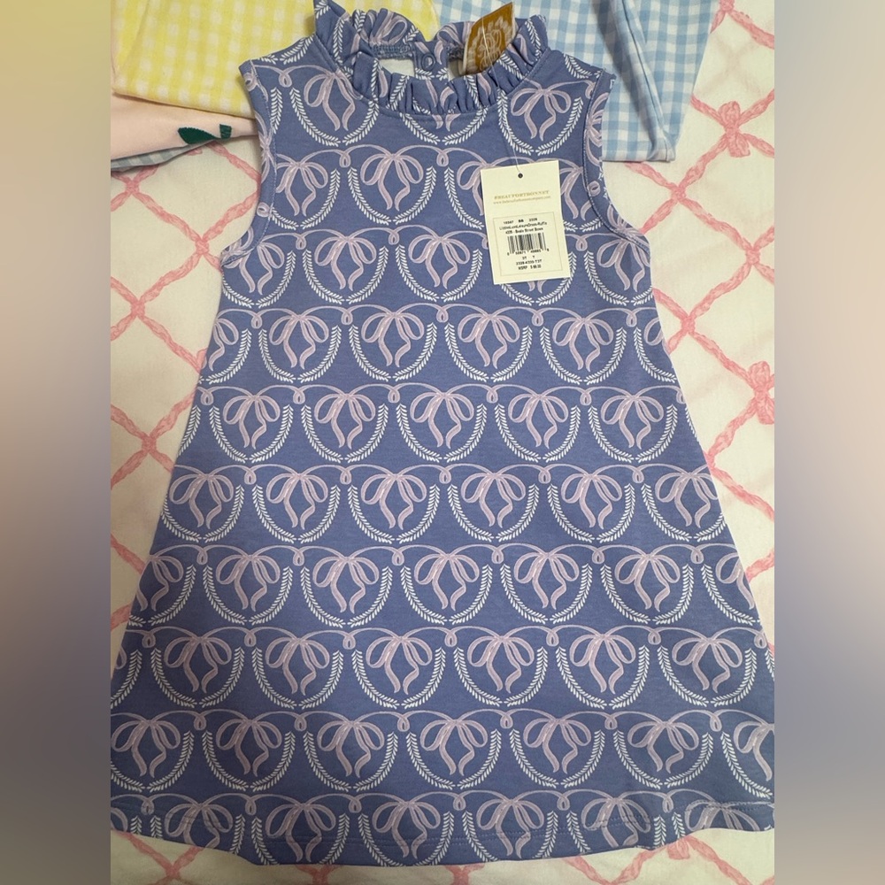 The Beaufort Bonnet Company Blue and Purple Patterned Dress